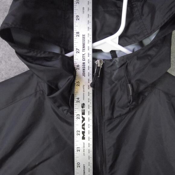 Columbia Jacket Mens Small Black Hooded Full Zip Lightweight Rain Windbreaker - Picture 3 of 7